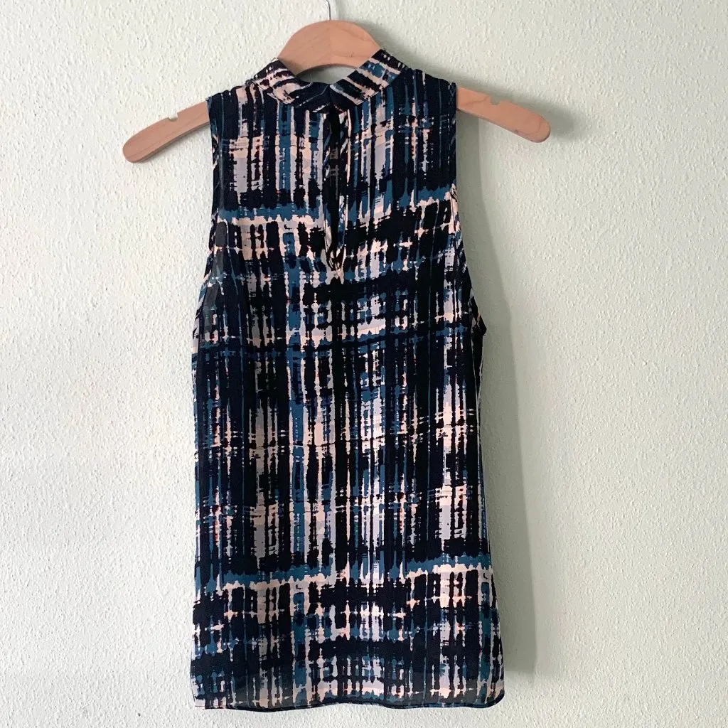 Parker Abstract Silk Print Sleeveless Blouse Size S - Image 2