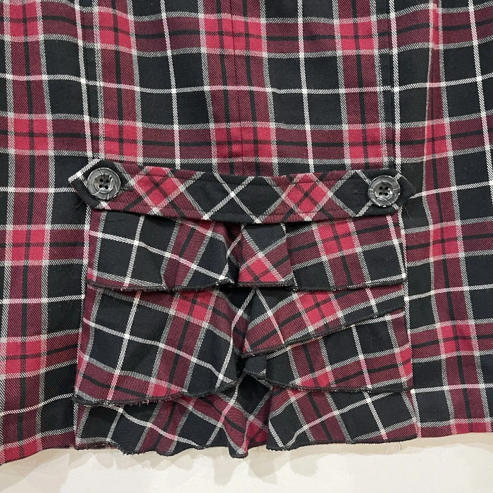 New York Clothing Co Plaid Skirt Size 8 Academia Preppy Red - Image 3