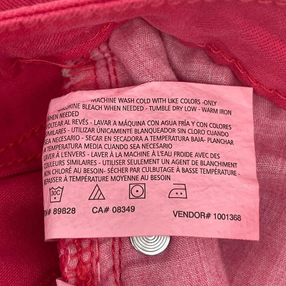 VINTAGE AMERICA BLUES Jeans Size 6R/28 Missy Stretch Skinny Red/Pink Zipper NWT Red - Image 14