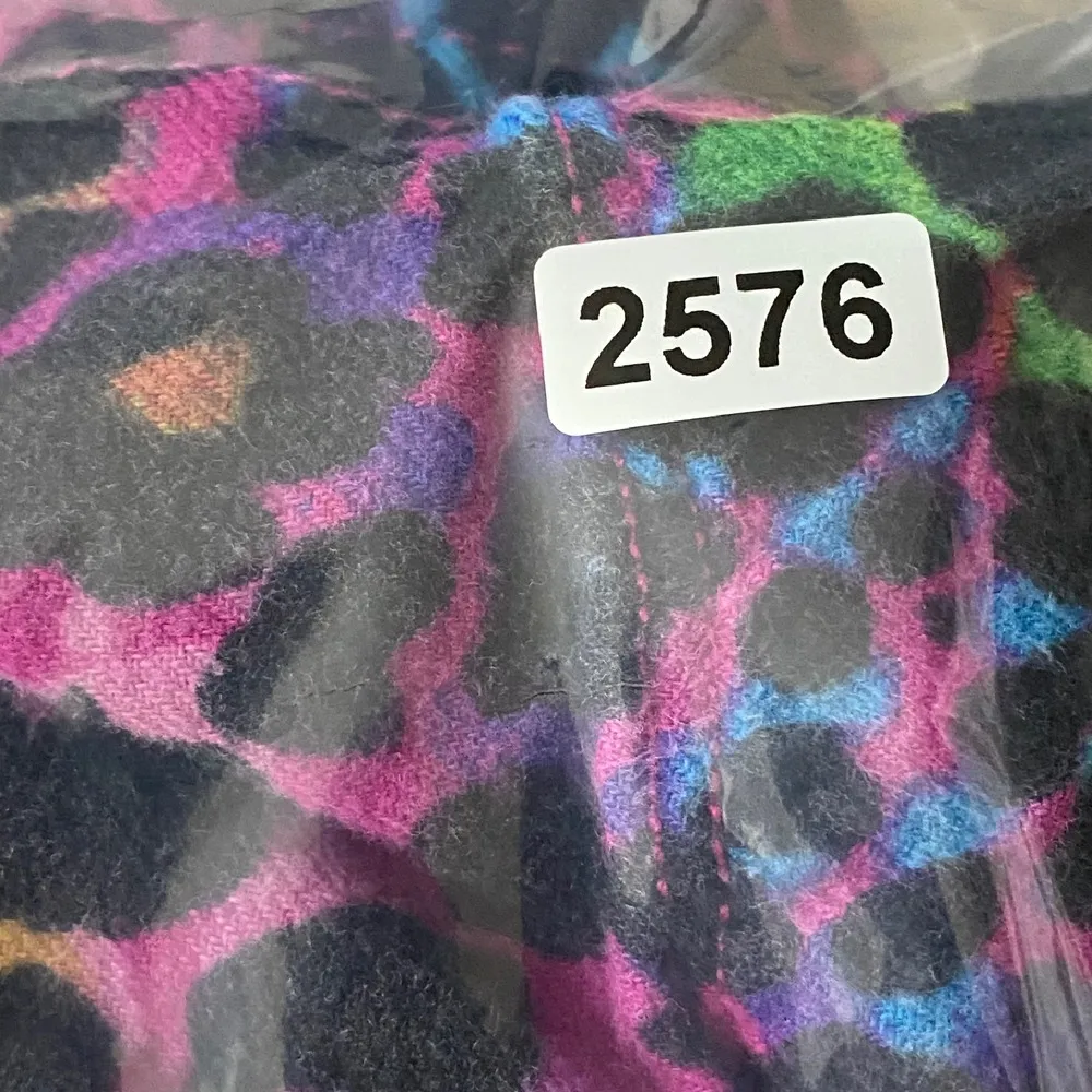 AERO Leopard Print Flannel Lounge Pants Rhinestone Logo Comfy Casual Medium Purple - Image 10