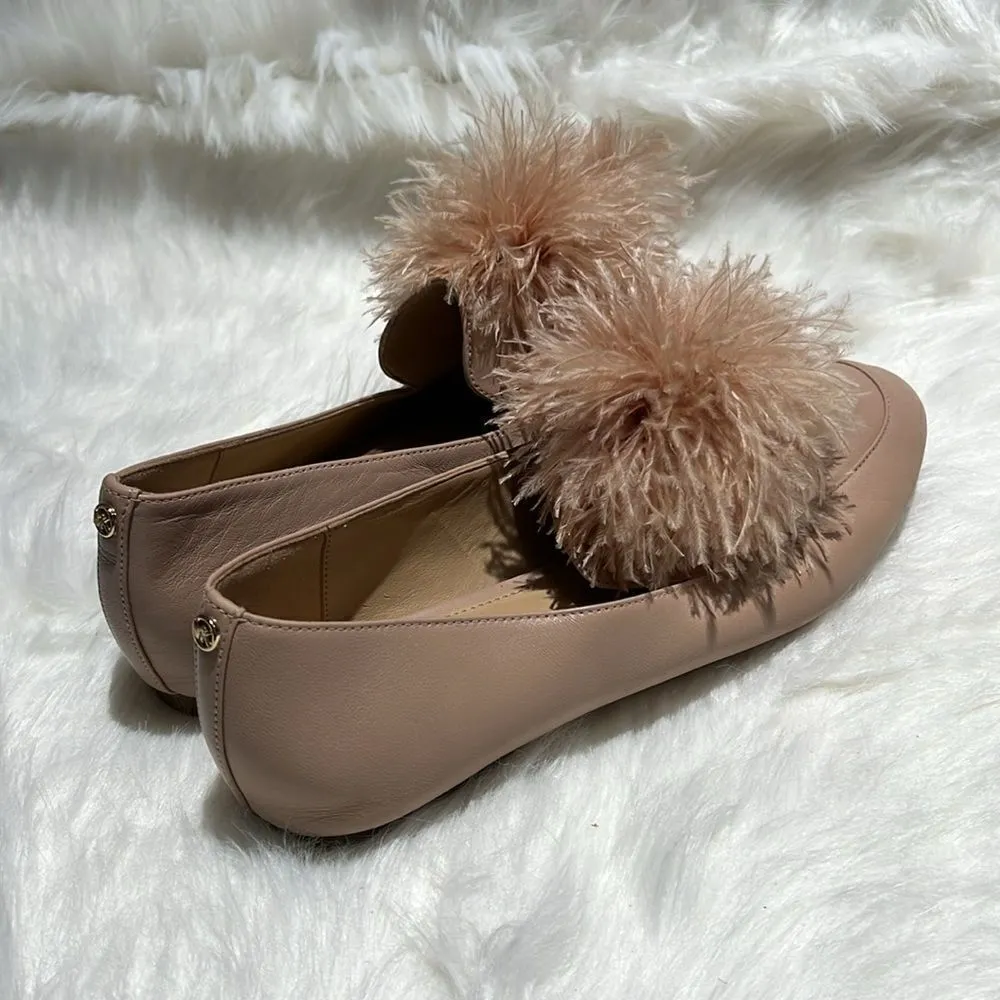 Michael Kors FARA LEATHER LOAFERS. Size 8.5. B74 Pink - Image 7