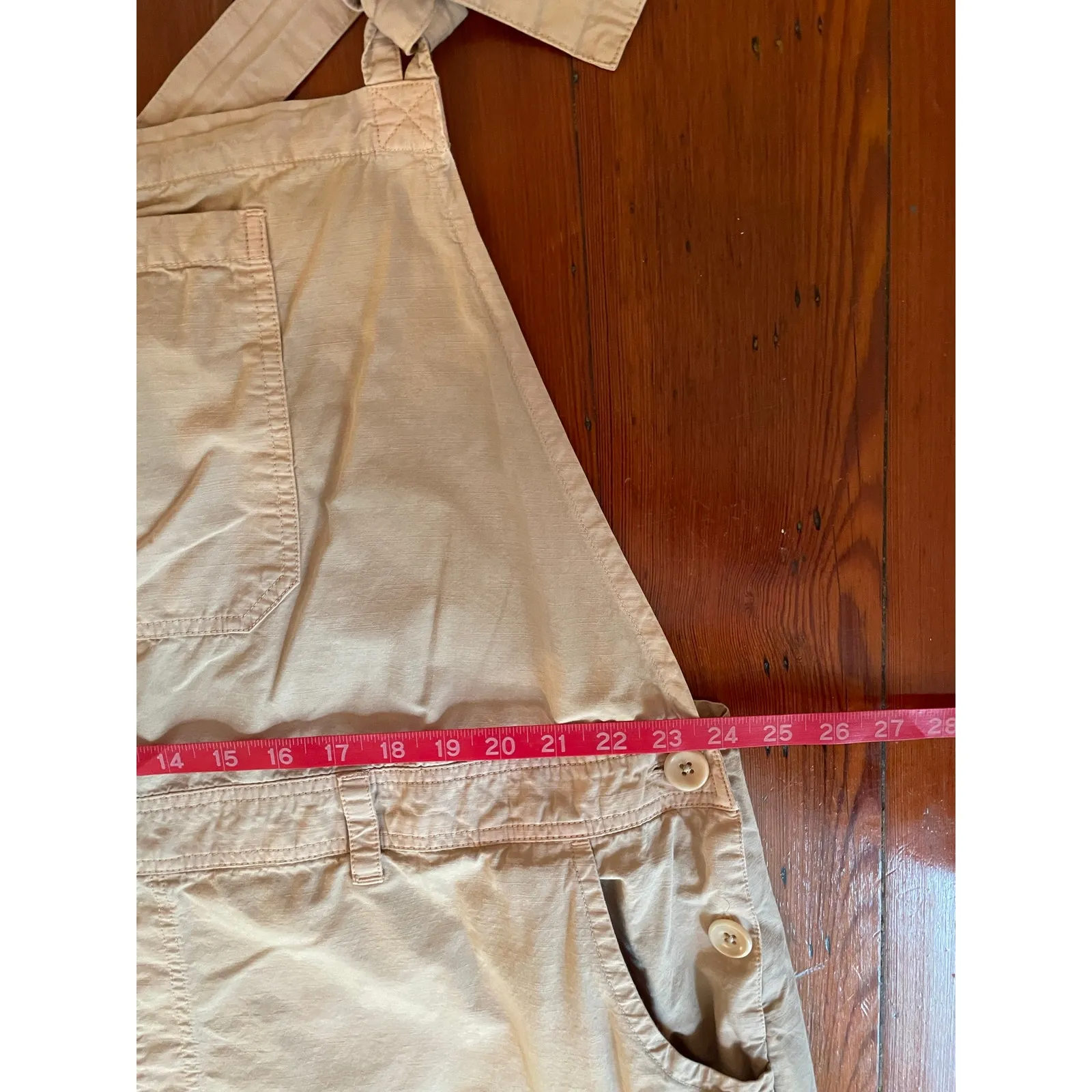 Lucy & Yak Organic Cotton Tan Cargo Short Overalls Size US 20 UK 24 Utility - Image 10