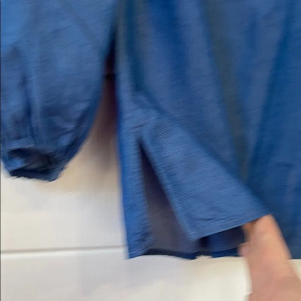 Massimo Dutti Embroidered Chambray Peasant Top NEW Size 4 - Image 11