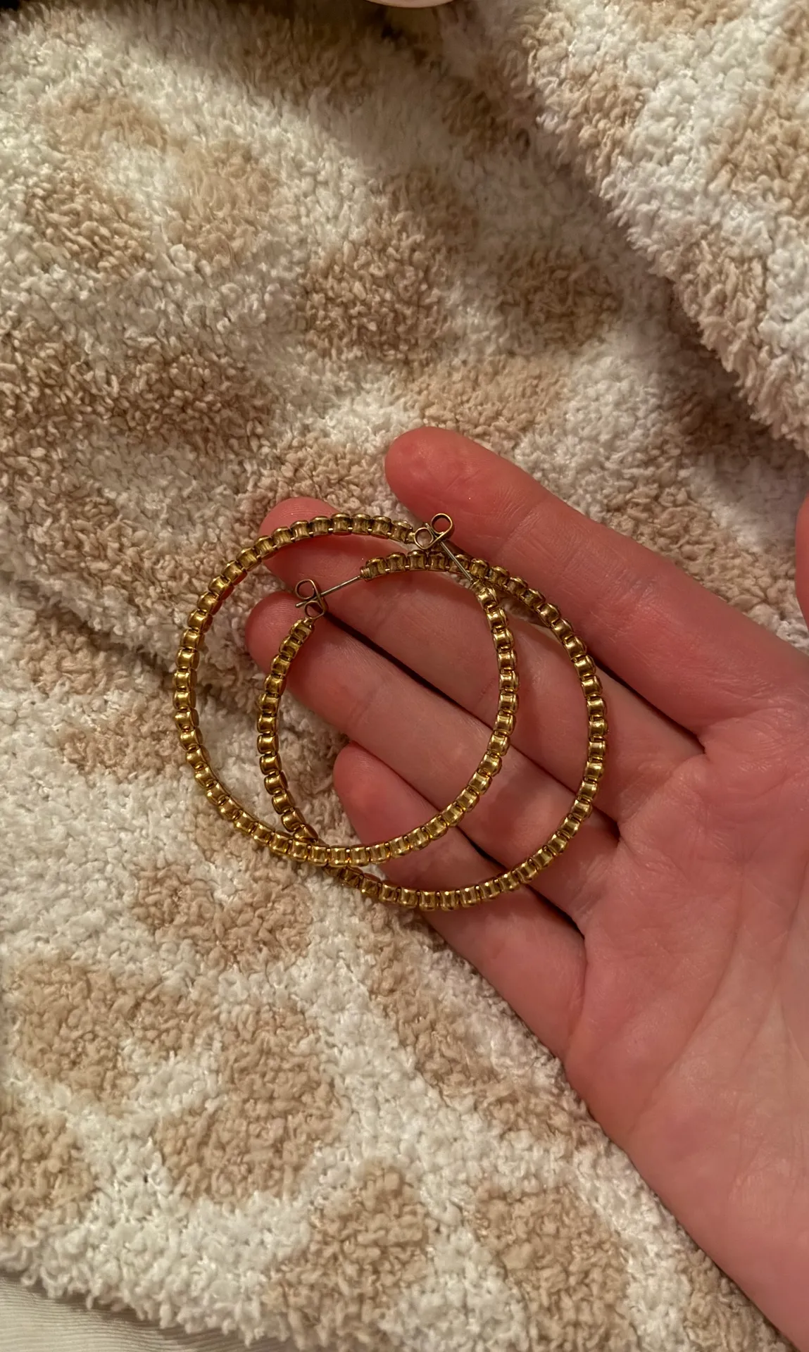 Rhinestone Hoop Earrings - Image 3