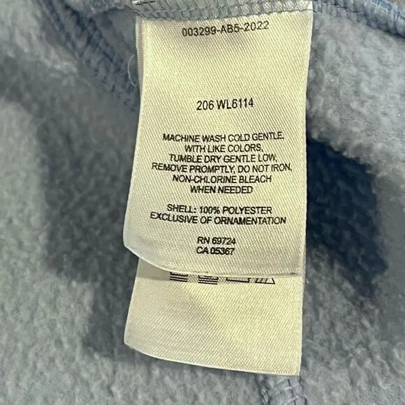 Columbia Blue Benton‎ Zipper Pocket High Neck Fleece Jacket MEDIUM Fall Autumn - Image 11