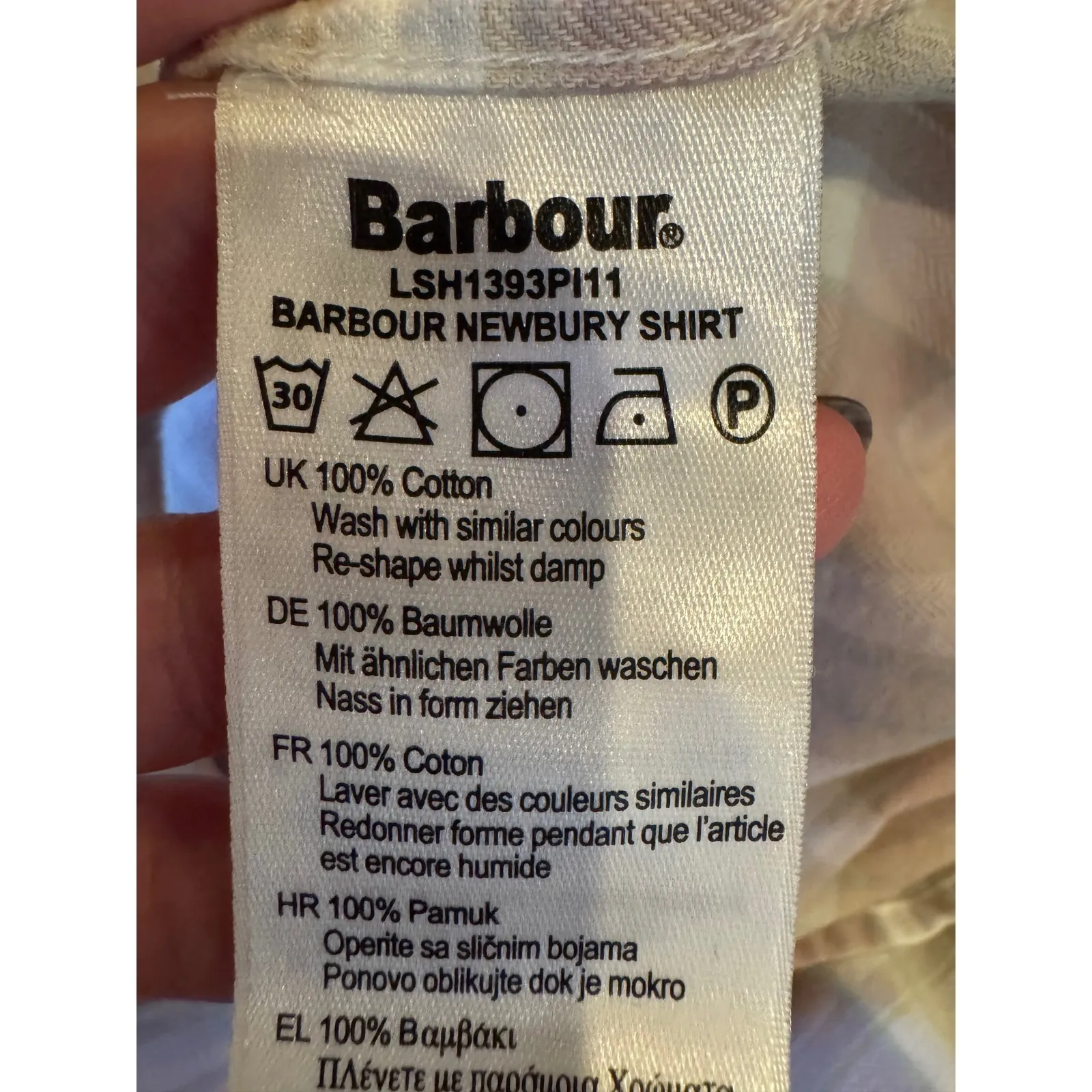 Barbour Shirt Women 14 Pink Plaid Check Flannel Relaxed Fit Newbury Button Down - Image 11