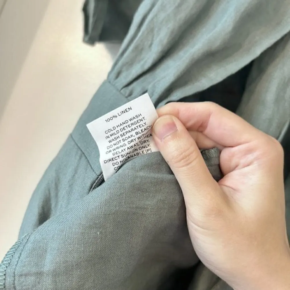 Rumer the Label The LouLou Jumpsuit 100% Linen in Fern Size M NWT Gray Size M - Image 11