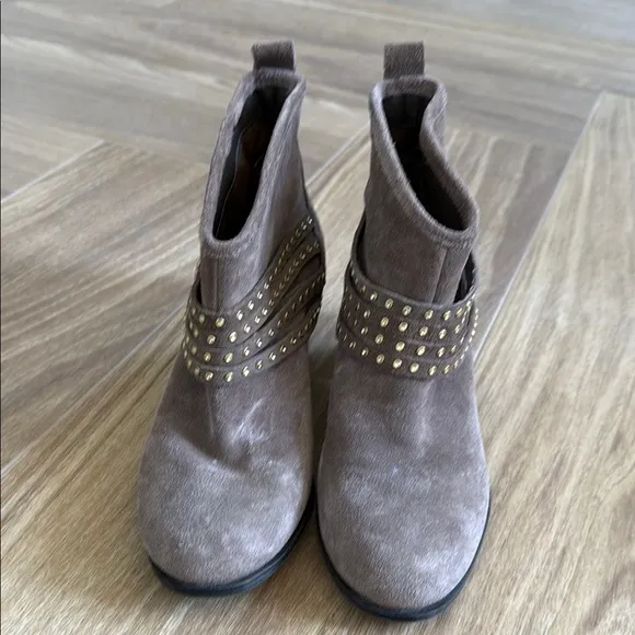Studded Taupe Ankle Boots - Image 2