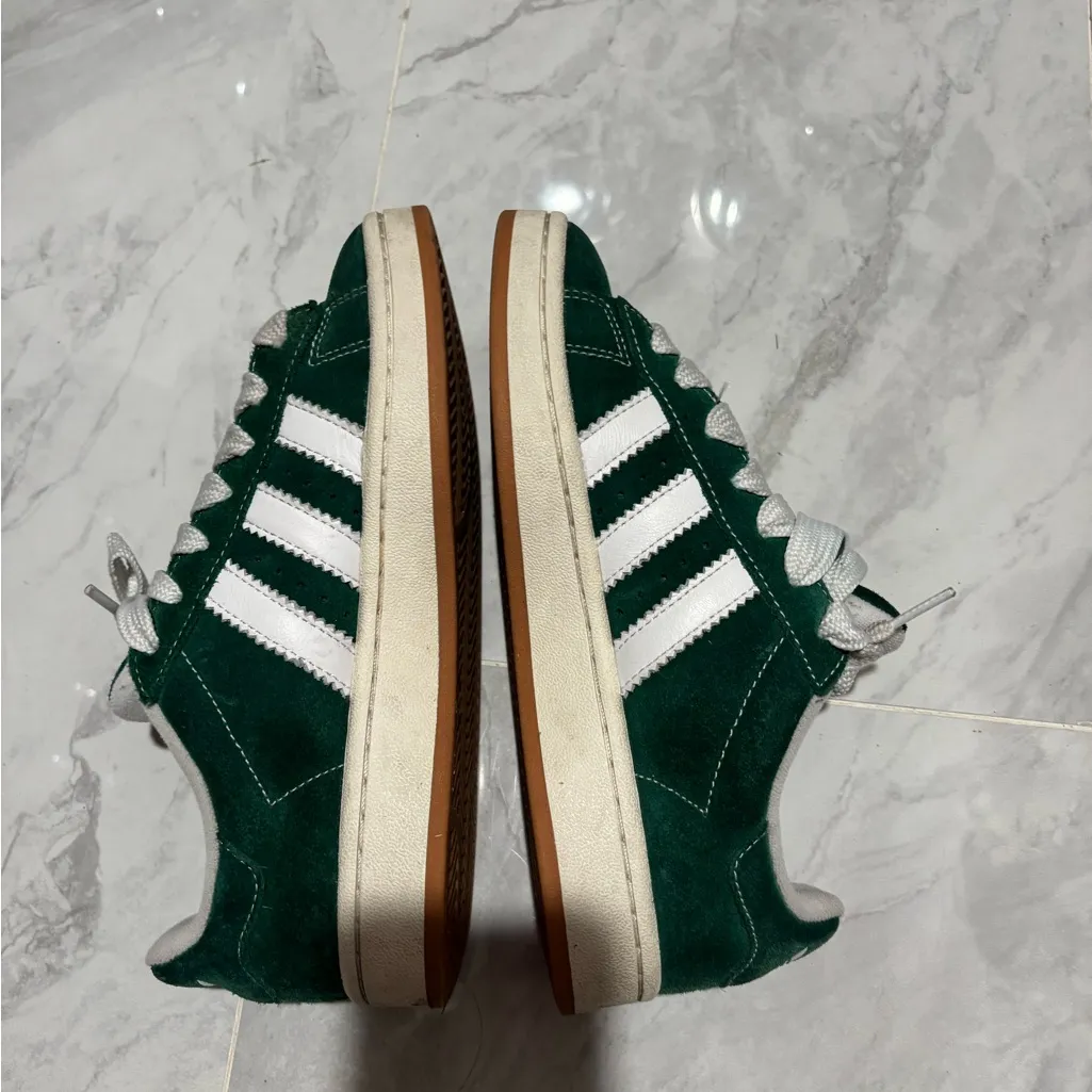 Adidas Campus Green and White Sneakers - 7 women’s - Image 3