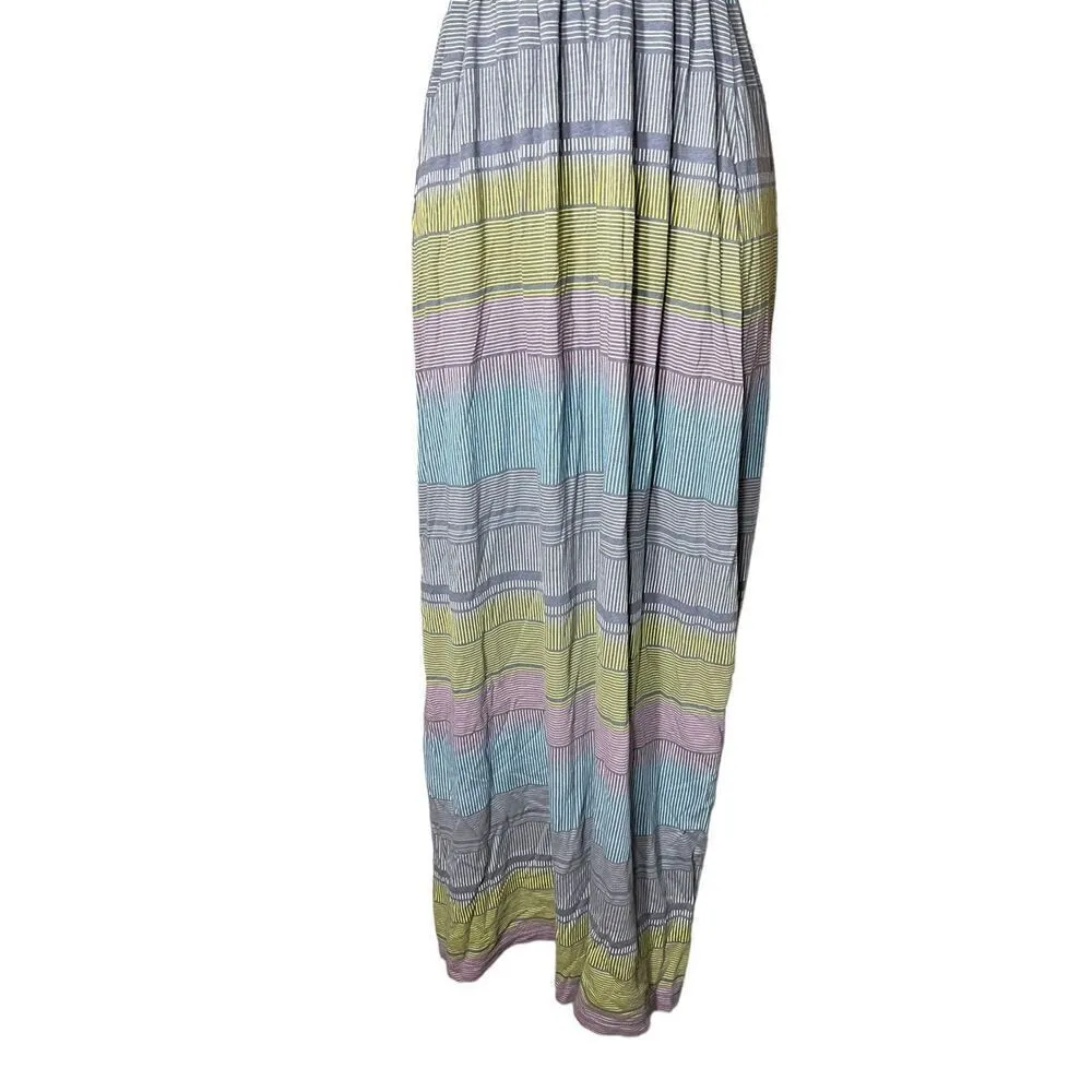 O’Neill‎ Multicolor Striped Halter Top Maxi Dress Size Small - Image 3
