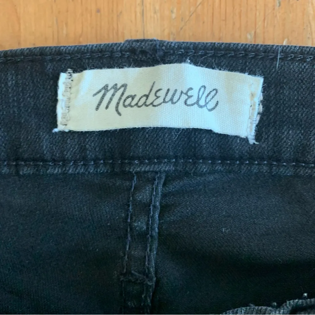 Madewell Roadtripper Skinny High Rise Black Wash Jeans Size 32 - Image 2