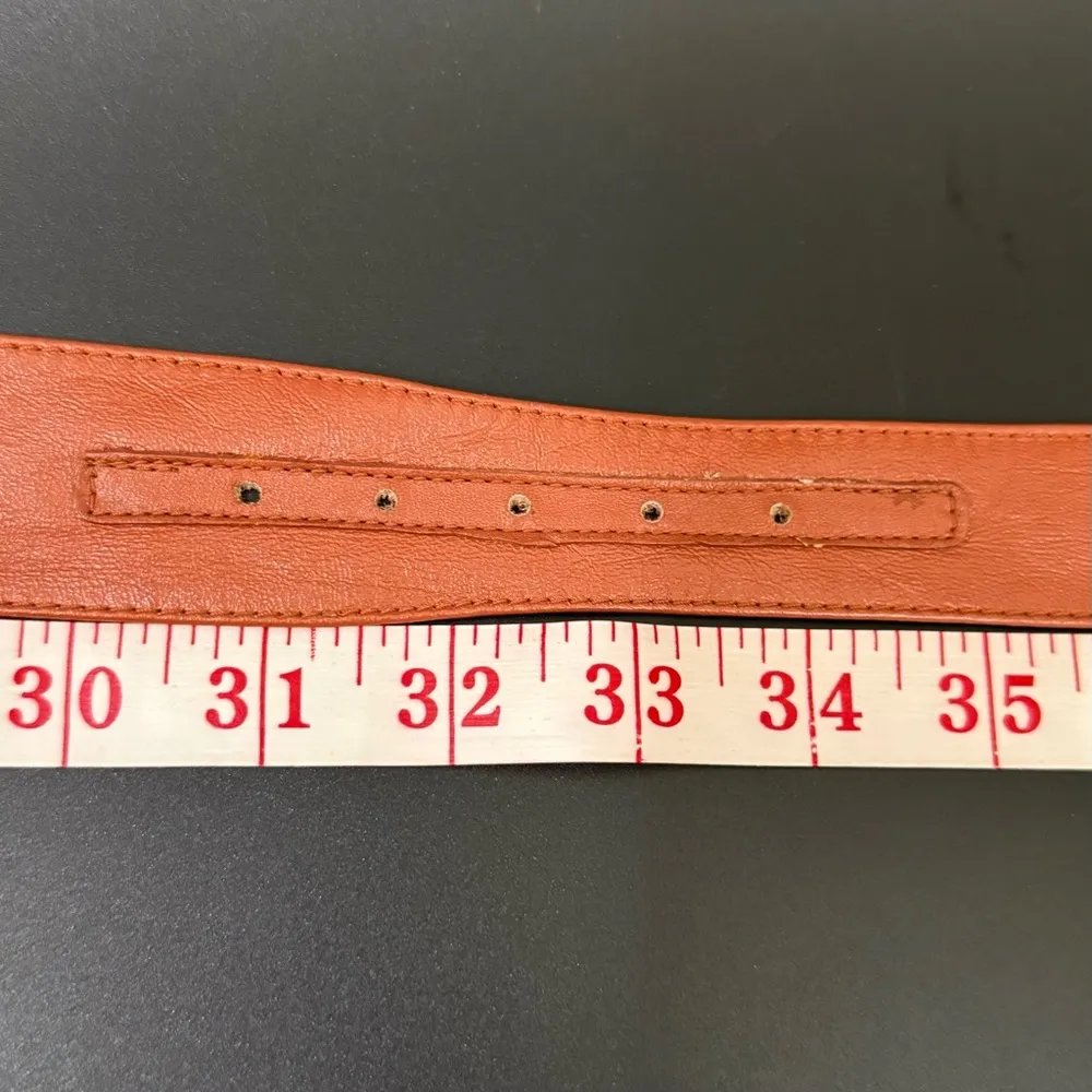 Vintage CHRISTIAN DIOR 17020 Camel Brown Soft Leather Women’s Dress Belt Size M - Image 9