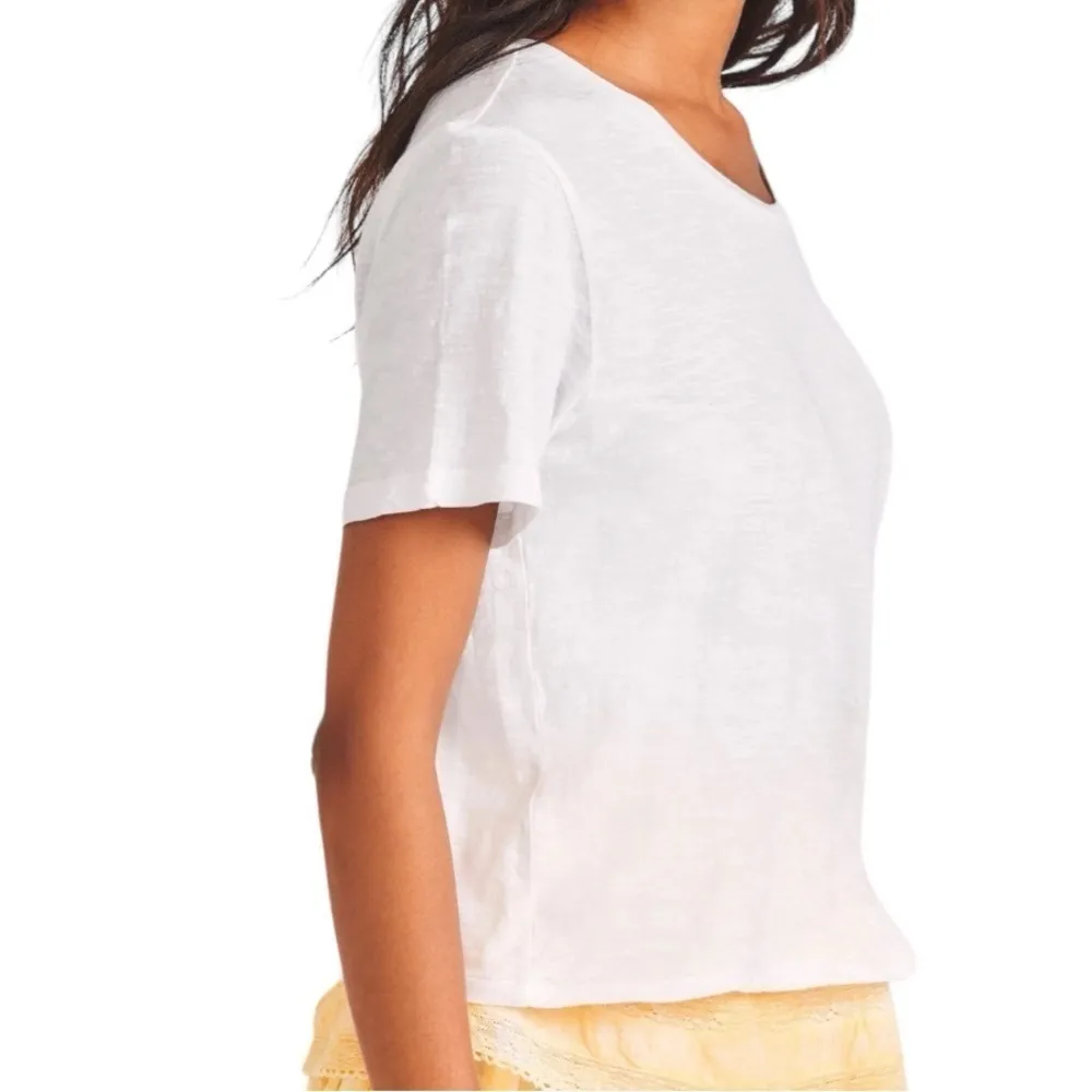 LoveShackFancy relaxed fit Calix tee in cream with multicolor “Dallas” print - Image 7