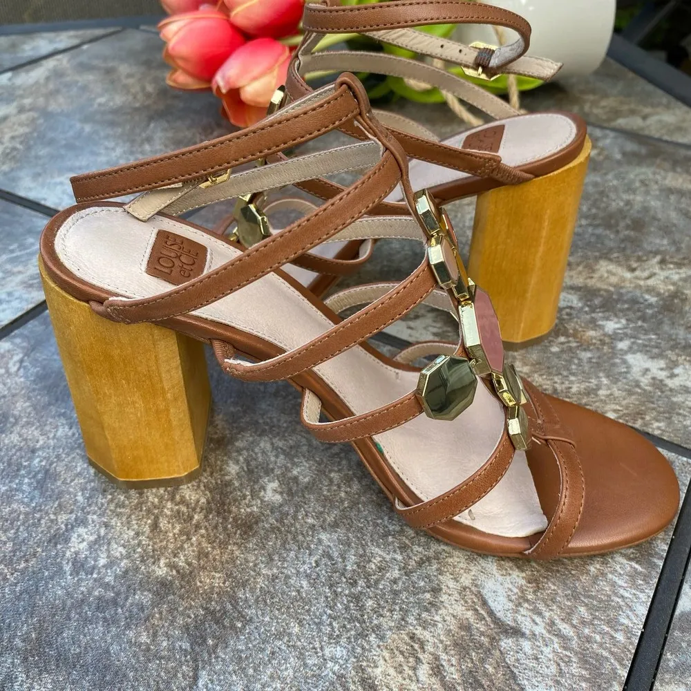 LOUISE et Cie Leeba Leather Strappy Heeled Sandals Toasted Almond 8 - Image 10