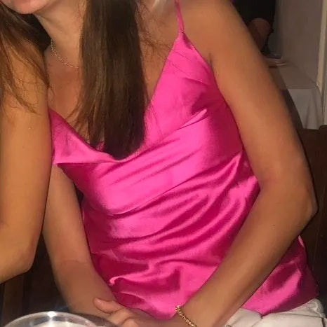 Hot Pink Cow Neck Shirt - Image 2