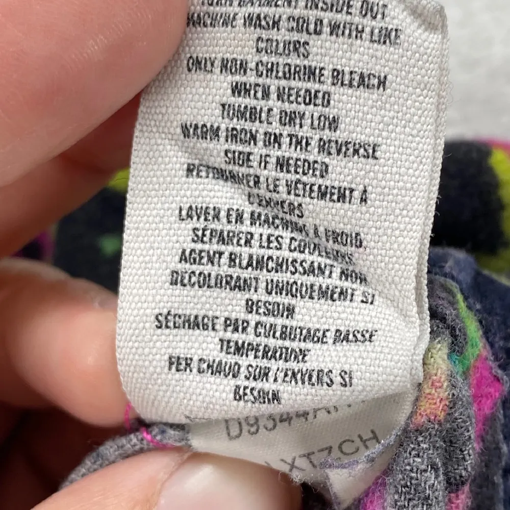 AERO Leopard Print Flannel Lounge Pants Rhinestone Logo Comfy Casual Medium Purple - Image 7