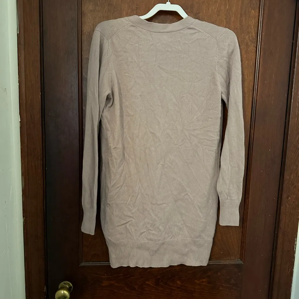 Pure Collection Blush Pink Cashmere Boyfriend Cardigan Sweater Size 6 - Image 4