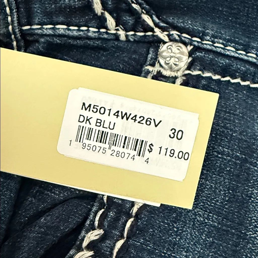 NWT Miss Me Mid Rise Wide Blue Wash Denim Jeans - Image 5