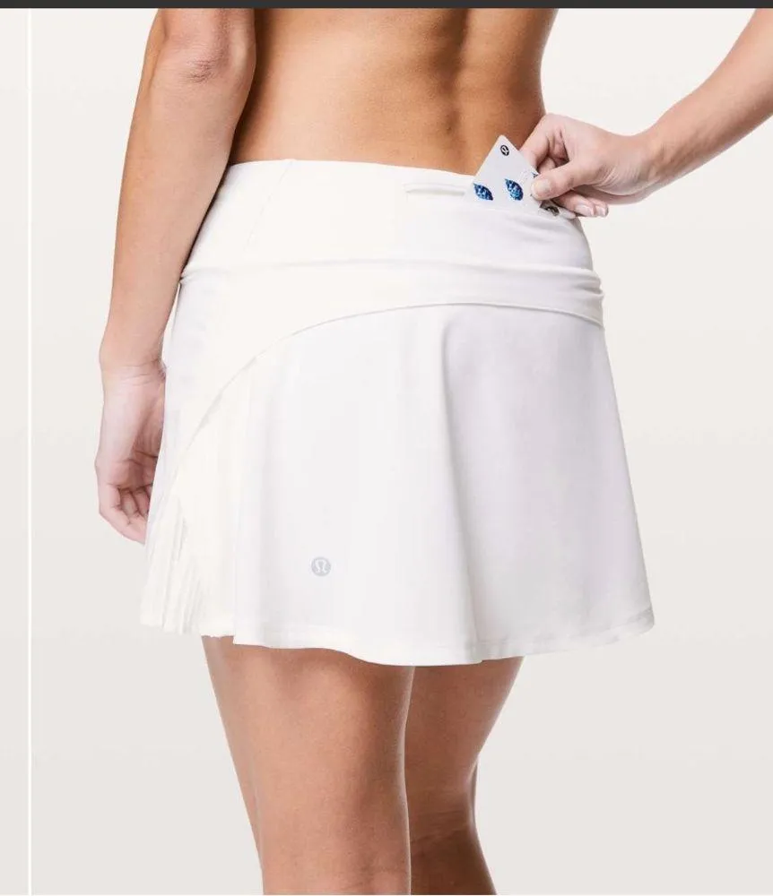 Lululemon Play Off The Pleats Skort White Size 4 Athletic Skirt with Shorts - Image 2