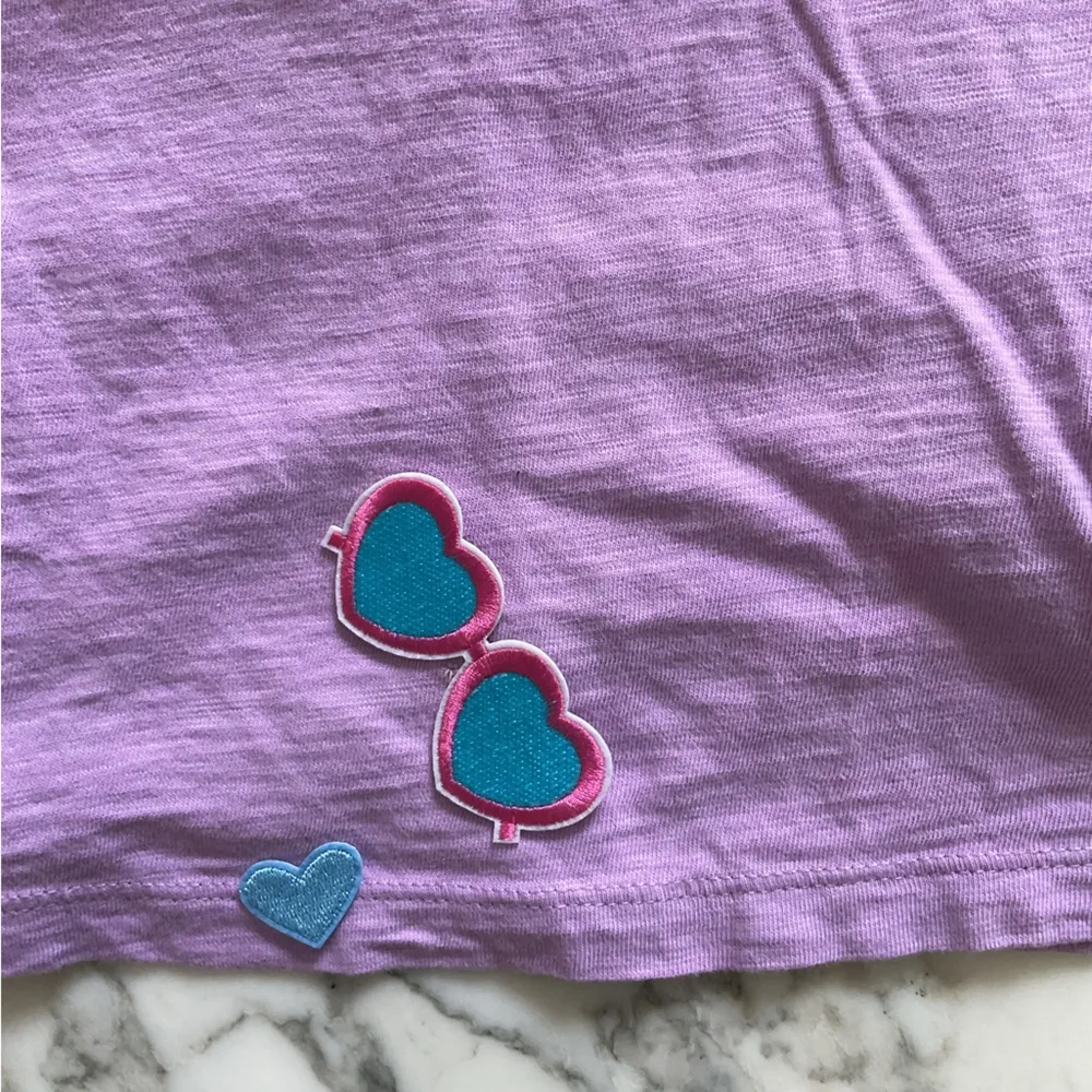 EUC J.Crew Long Sleeve Girlfriend Tee Lilac Sz S small holes sew or patch incl Purple - Image 9