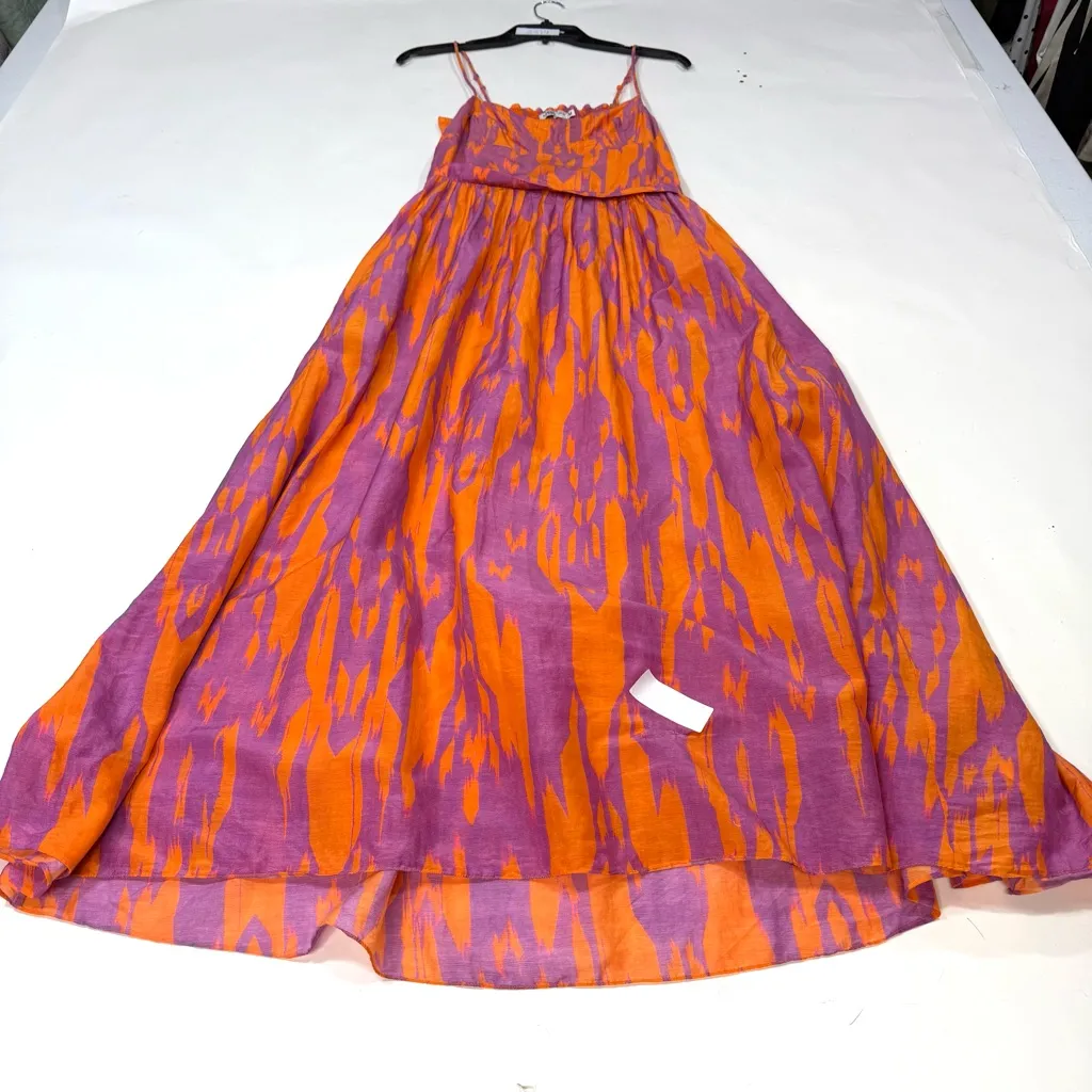 Maria Cher Targatal Midi Dress Medium Orange - Image 4