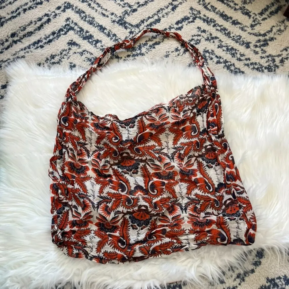 Free People Orange and Blue Tote - Image 3