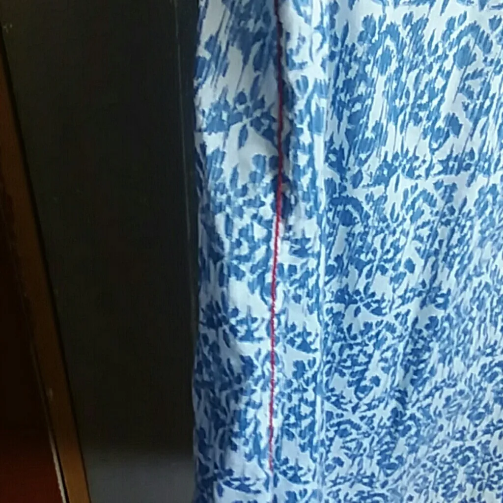 Jag 100% Cotton Blue Flowy Top Size M - Image 3