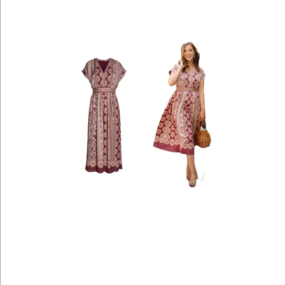 Girl Meets Glam Liza Print Charmeuse Dress - Image 5