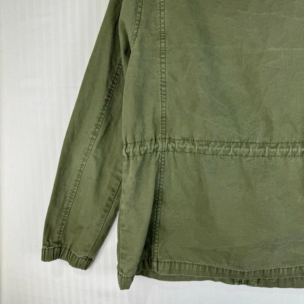 Old Navy Military Green Utility Jacket Women’s Size Large - Image 10