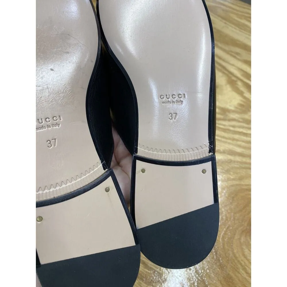 Gucci Princetown Slippers Women's 6.5 Black Leather Slip-On Walking Shoes L1 - Image 15