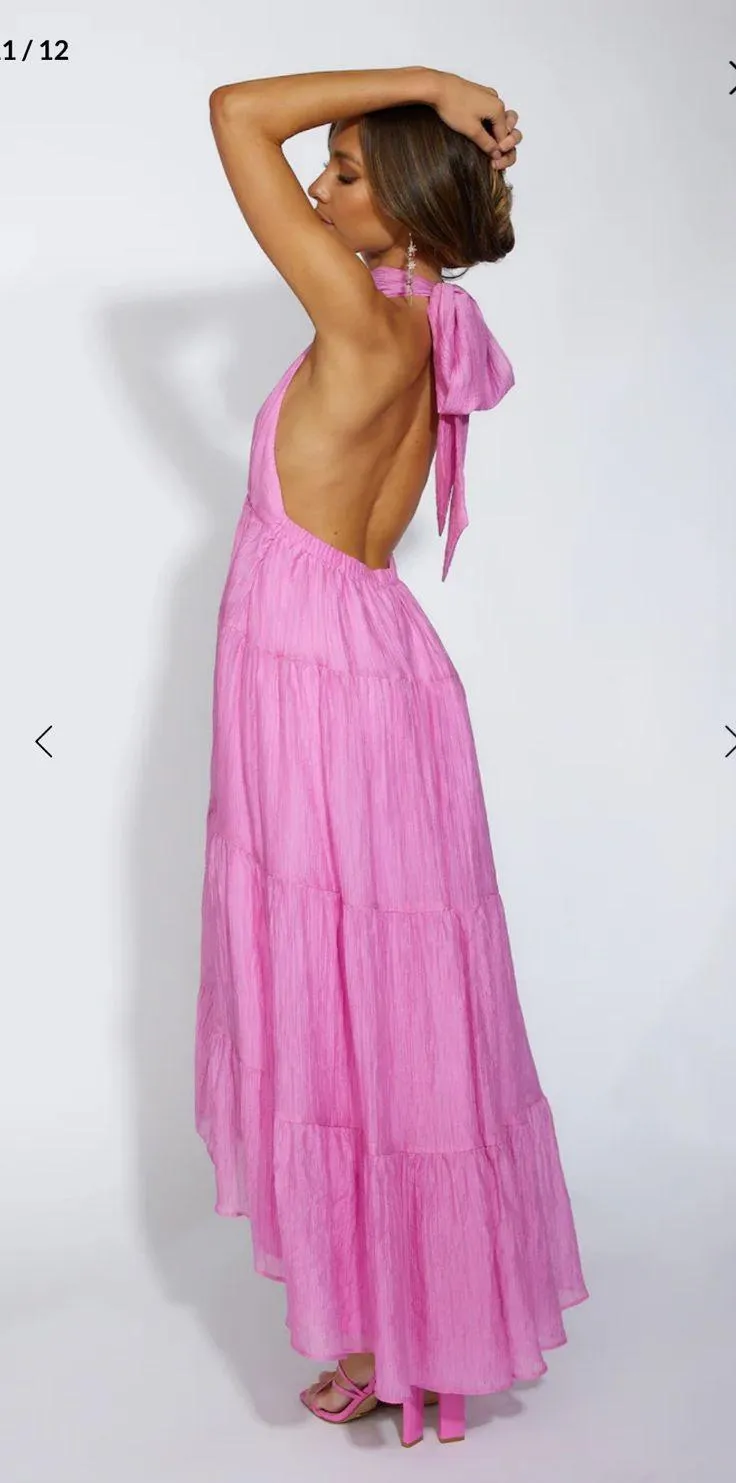Hello Molly Pink-Purple Maxi Dress - Image 11