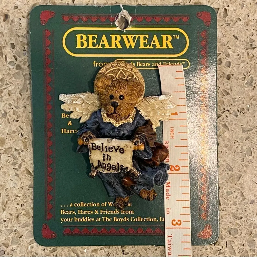 Boyd’s Bears Bearwear Pins Brooch Stella Believe In Angels #26018 EUC Brown - Image 4