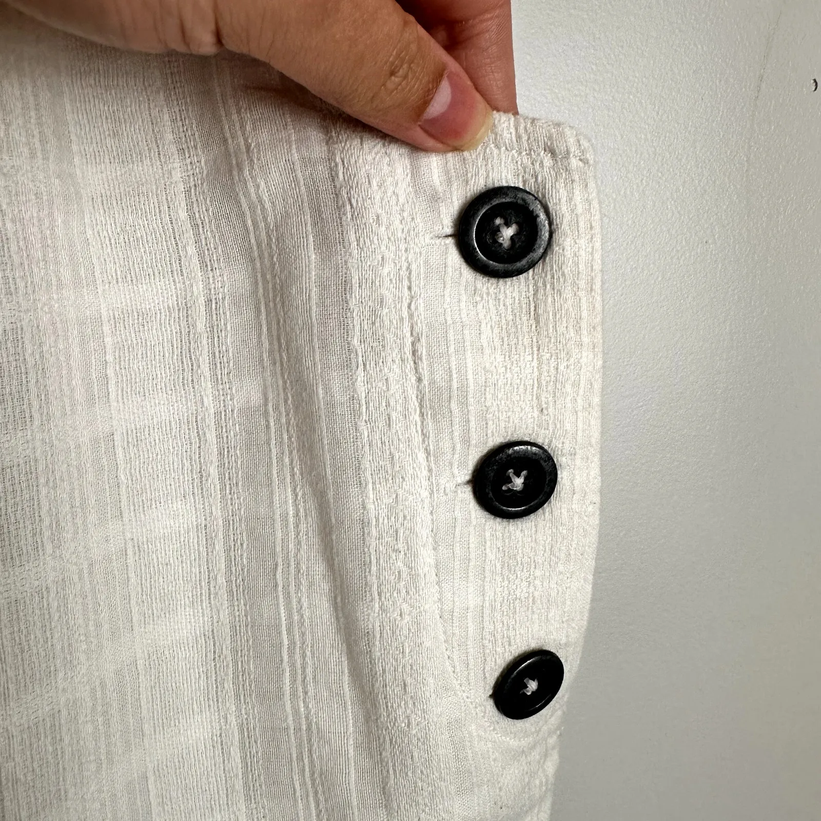 L*Space Carina Woven Overalls Romper in Ivory Size Medium NWT White - Image 5