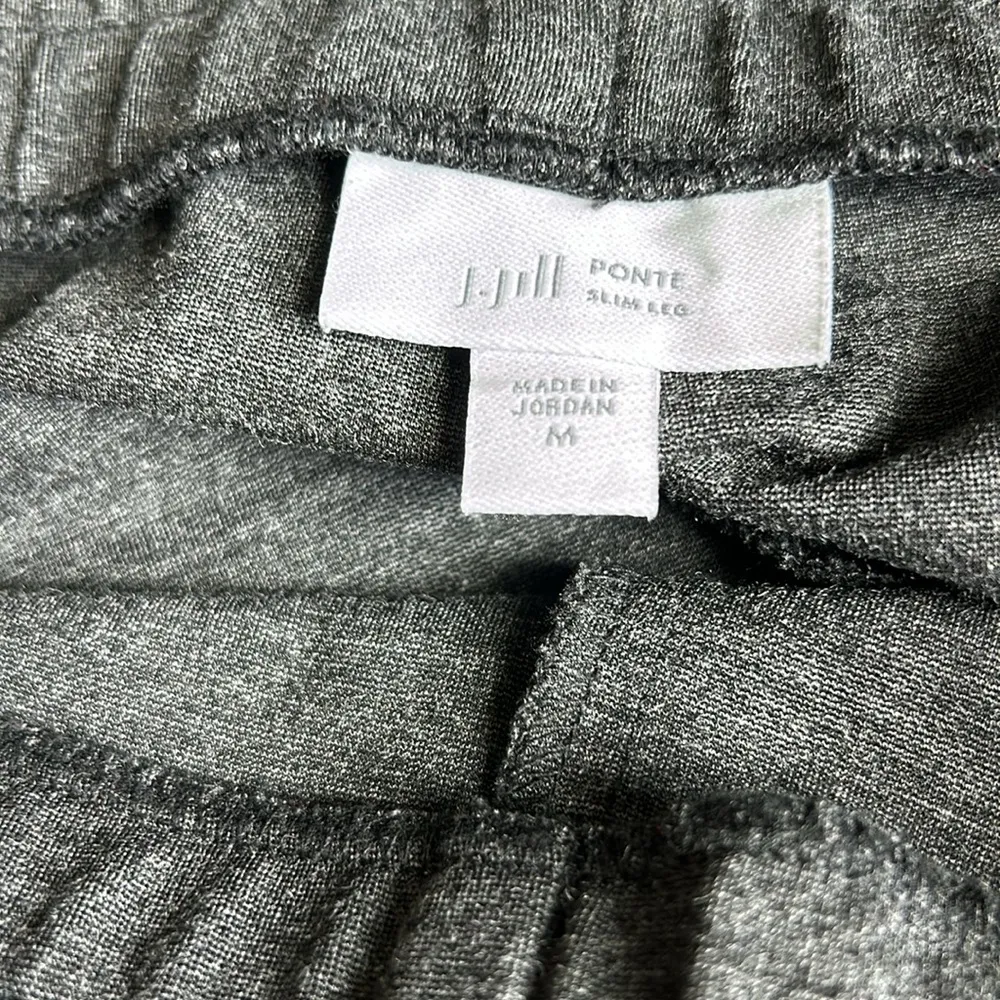 J. JILL dark gray ponte slim leg pants - Image 4