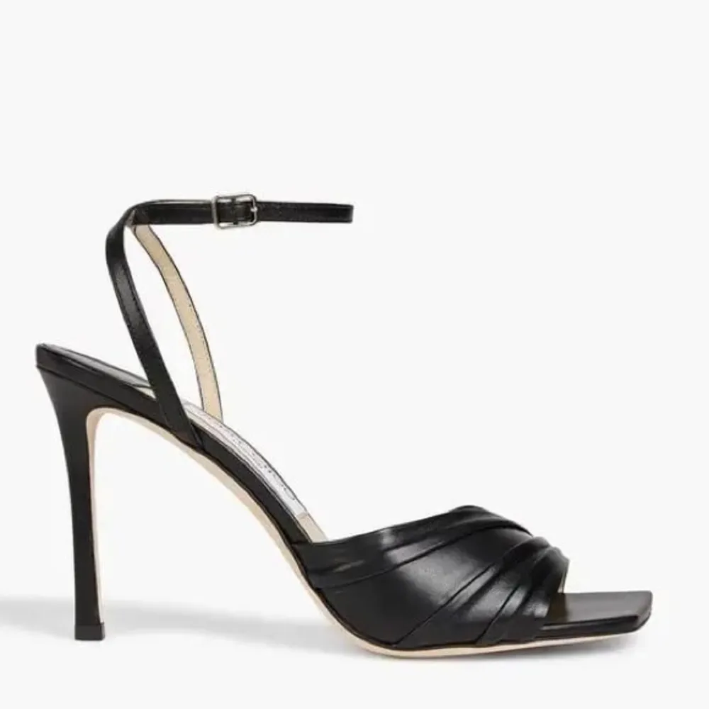 Jimmy Choo Basil Ankle Strap High Heel Black Sandals, Size 35 NEW in Box+DustBag - Image 3