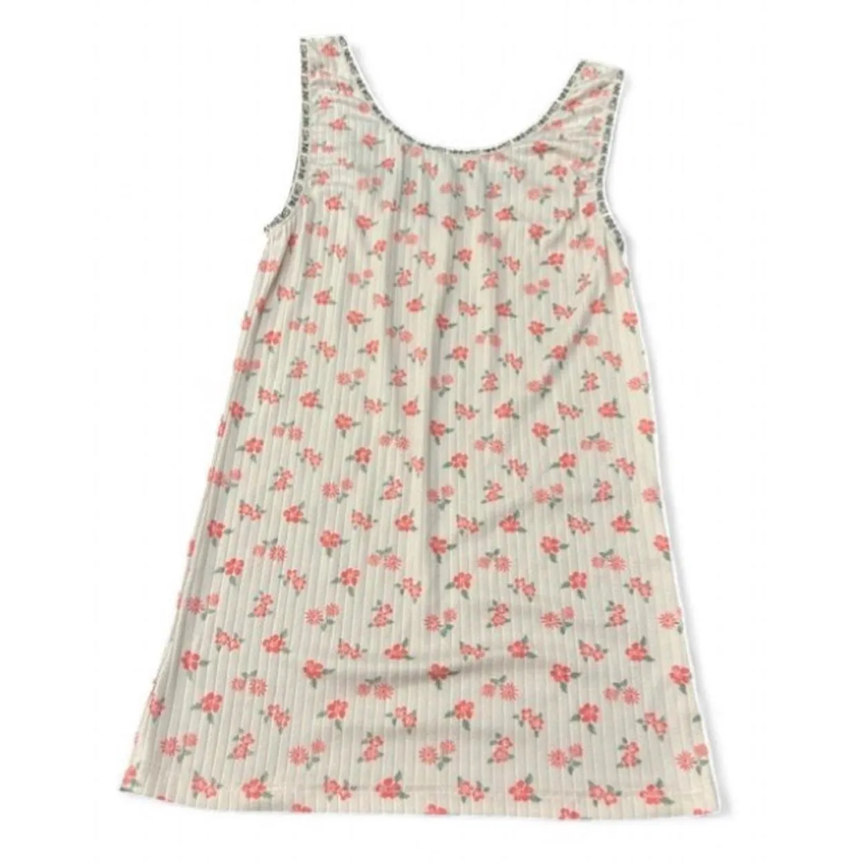 Nine West Women's Ribbed Light Pink Sleep Tank M‎ Floral Dainty Coquette - Image 2