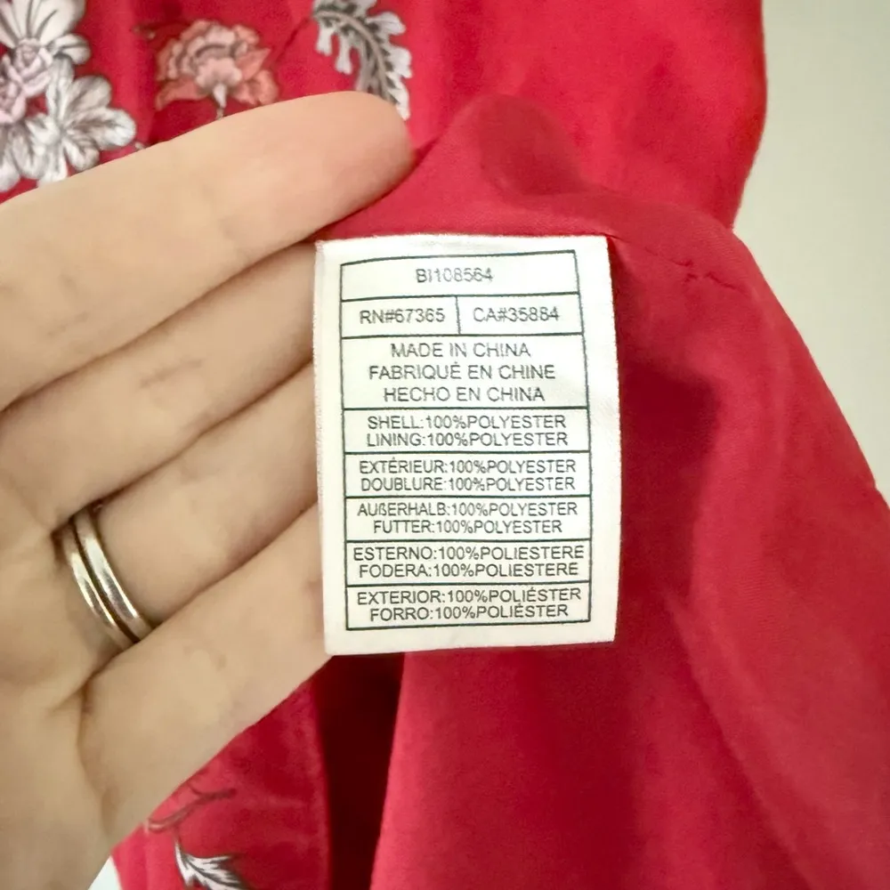 NWT BB Dakota Cadence Popover High Neck Sleeveless Mini Dress in Red Floral - 2 - Image 8