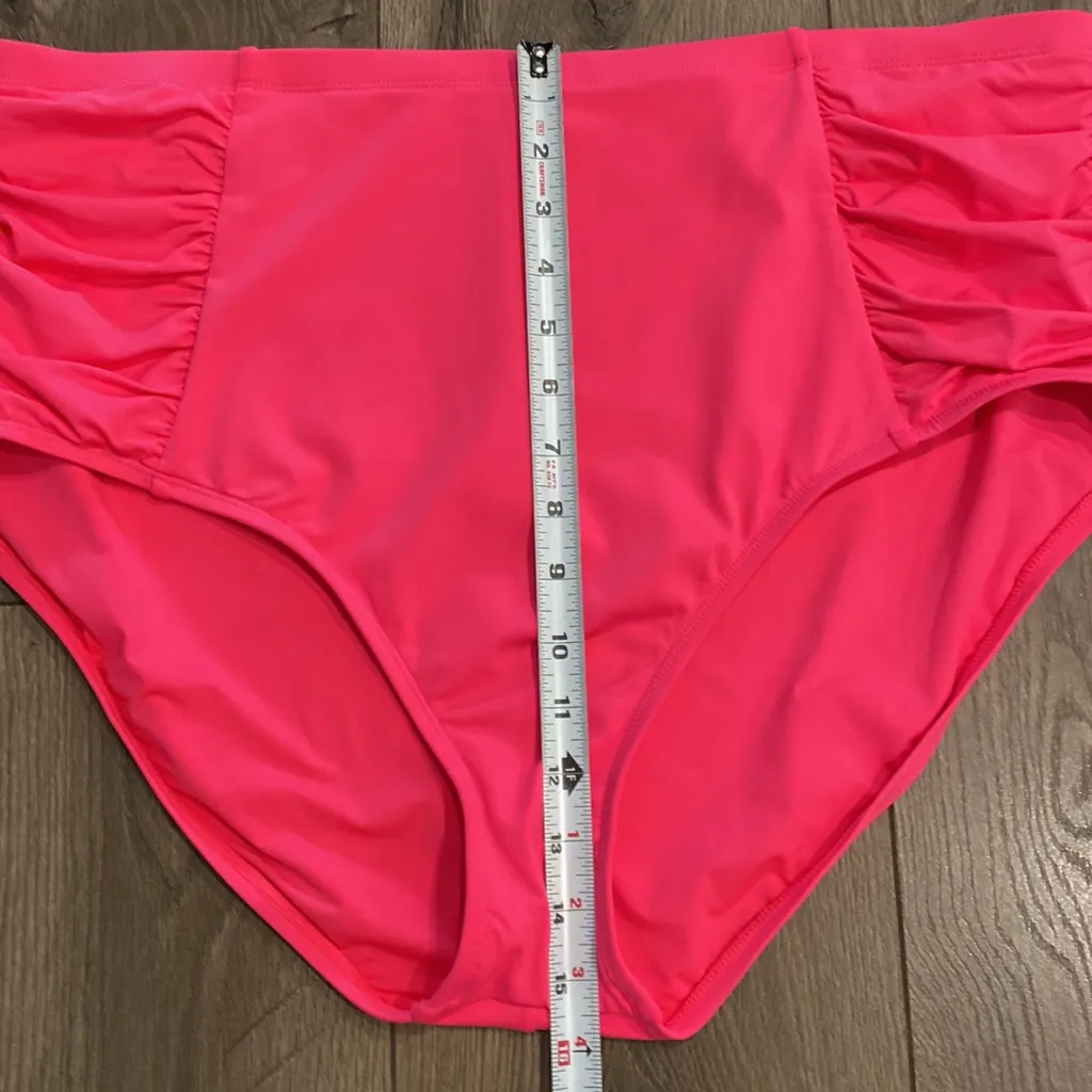 La Blanca High Waist Ruched Pink‎ Swim Bottoms Size 20W - Image 4