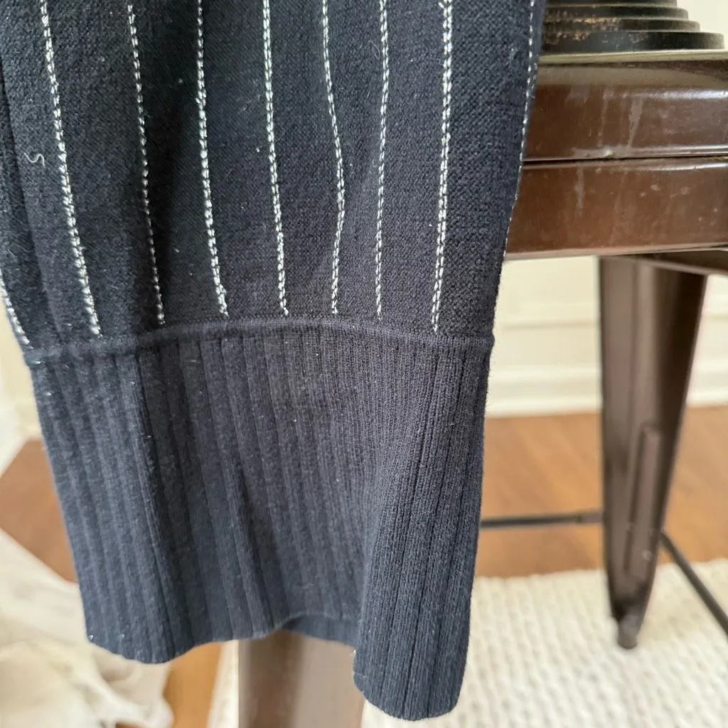 Opening Ceremony Black Knit Jogger Trousers Black Silver Stripe L - Image 5