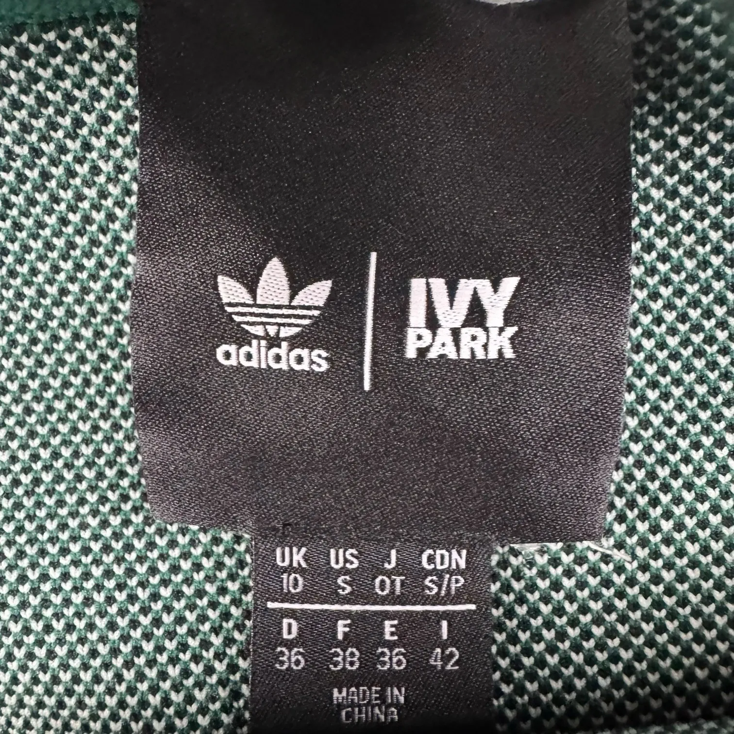 IVY PARK Adidas‎ Knit Logo Bodycon Dress Green Sz S Beyoncé - Image 5