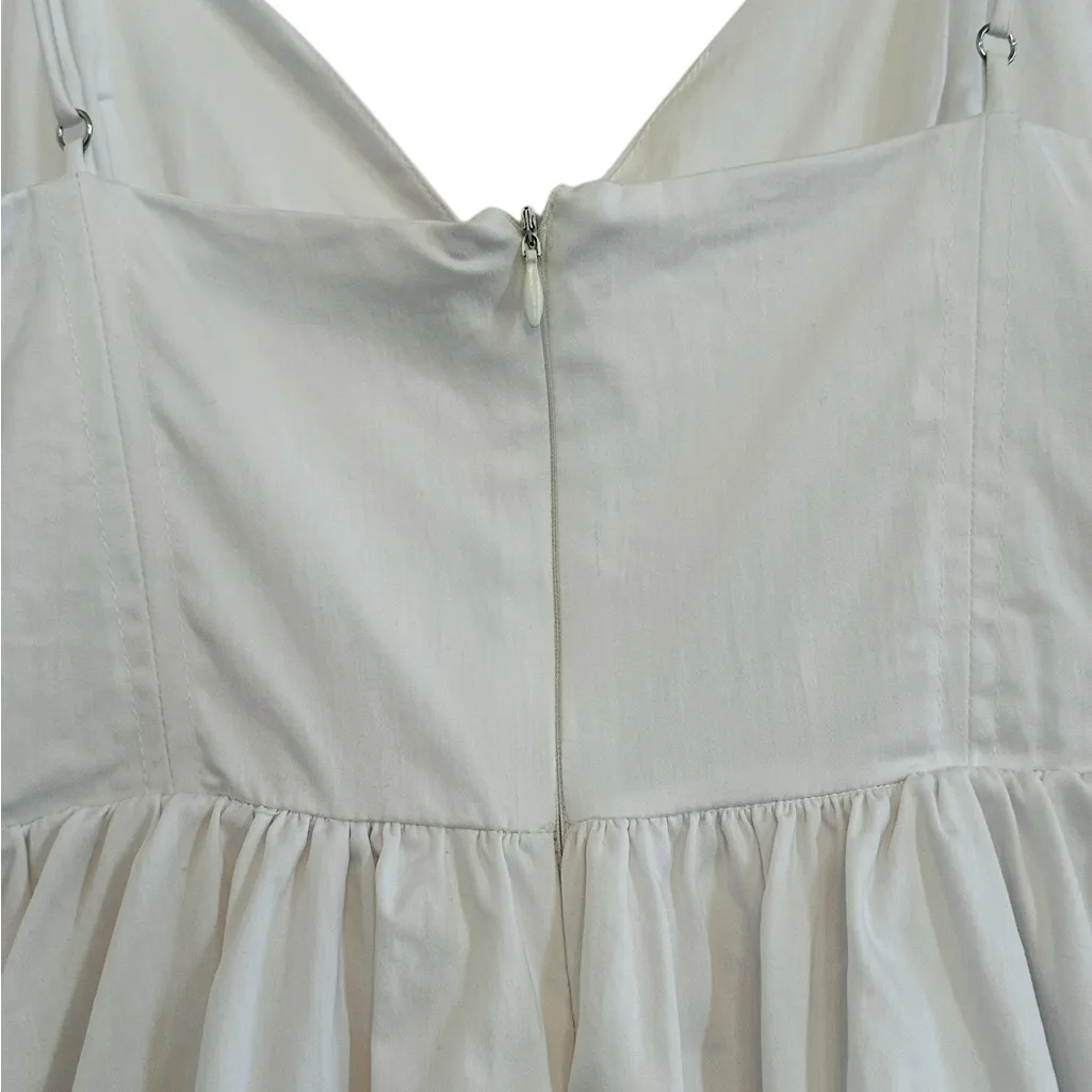 Zara Bubble Hem Romper Dress White Size Large - Image 11
