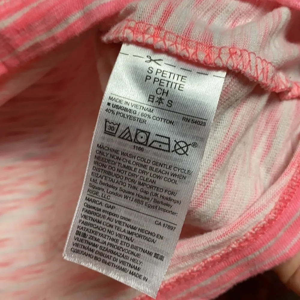 GAP NEON PINK STRIPE TEE SHIRT DRESS - Image 3