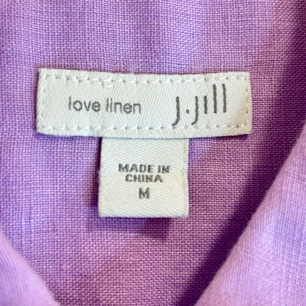 J. Jill Purple Sleeveless Button - Image 3