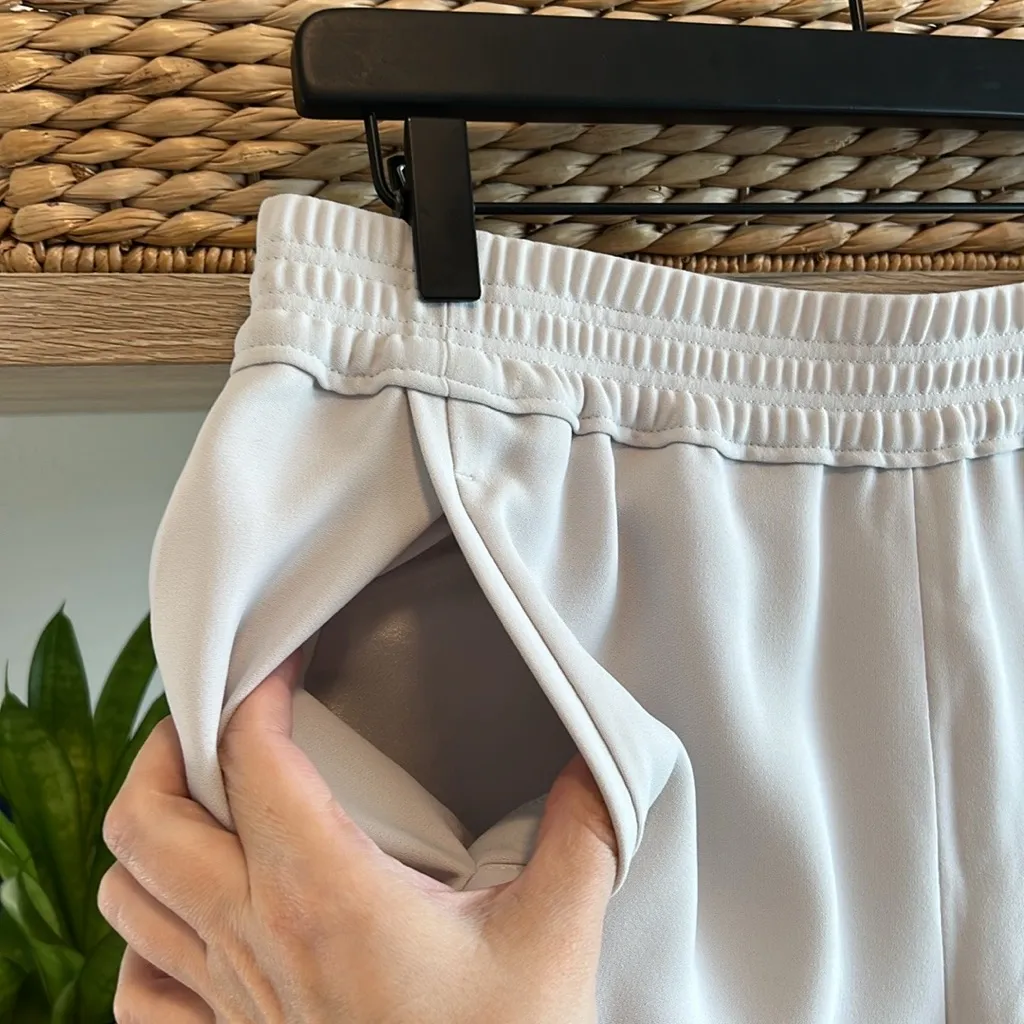 J. Crew Mid-Rise Dolphin Hem Crepe Pull On Baseball Style Shorts w/Pockets, 2 - Image 3