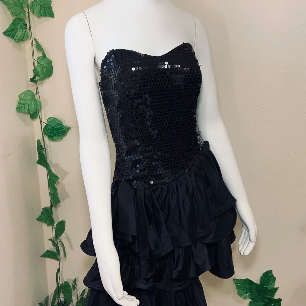 Vintage 1980’s 80’s Sequin Prom - Image 7