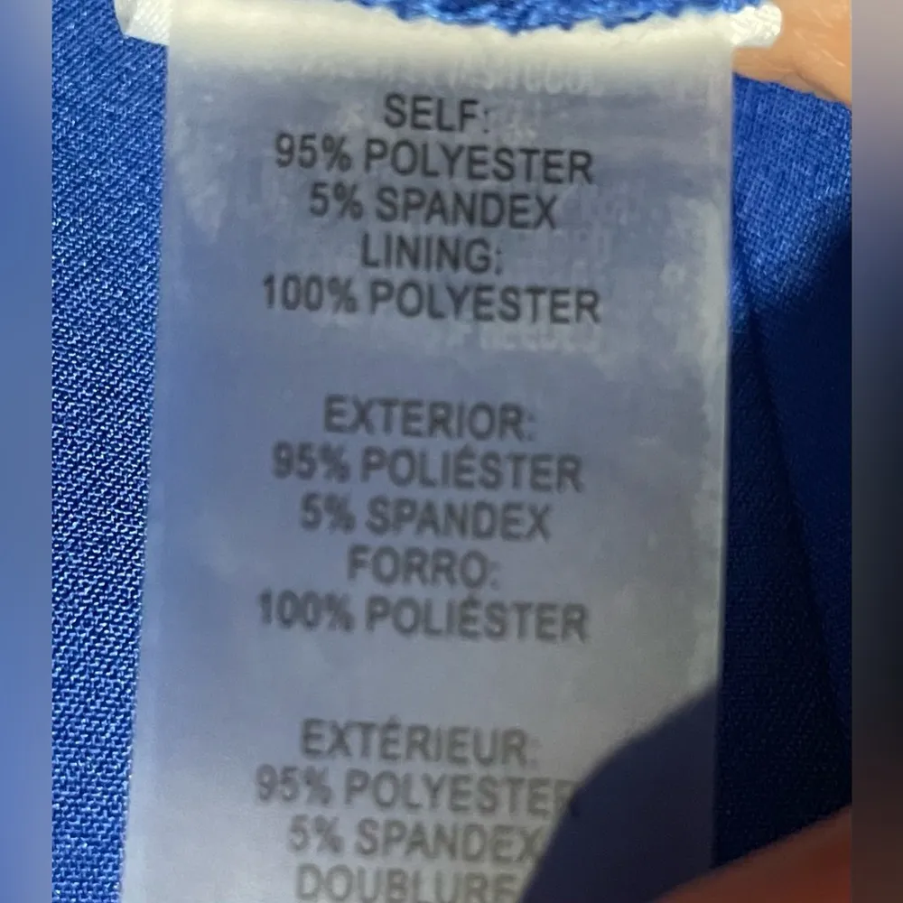 NWT Guess Soft Touch Mini Ruffle Blue Dress Size 14 - Image 11