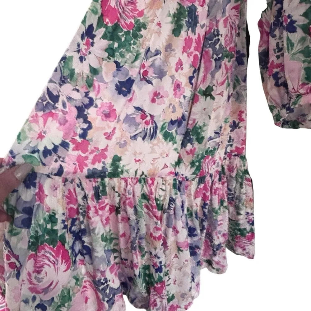 Yumi Kim Floral Maternity Ruthie Pink Blue Mini Dress Size XS Anthropologie - Image 14