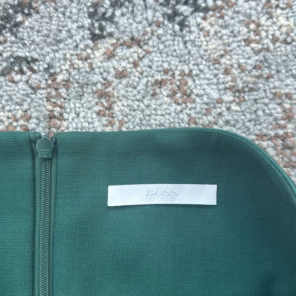 BOSS Hugo Boss Virgin Wool Slim Fit Pencil Skirt Green 6 - Image 3