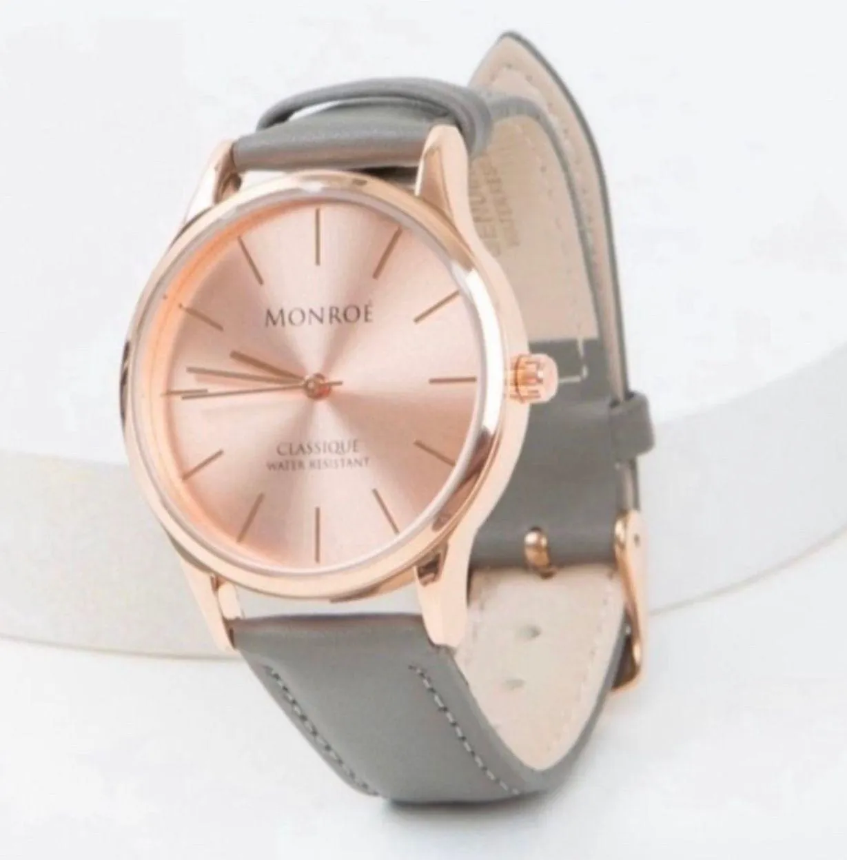 NWT Monroe Classique Rose Gold Watch with Dust Bag - Image 2