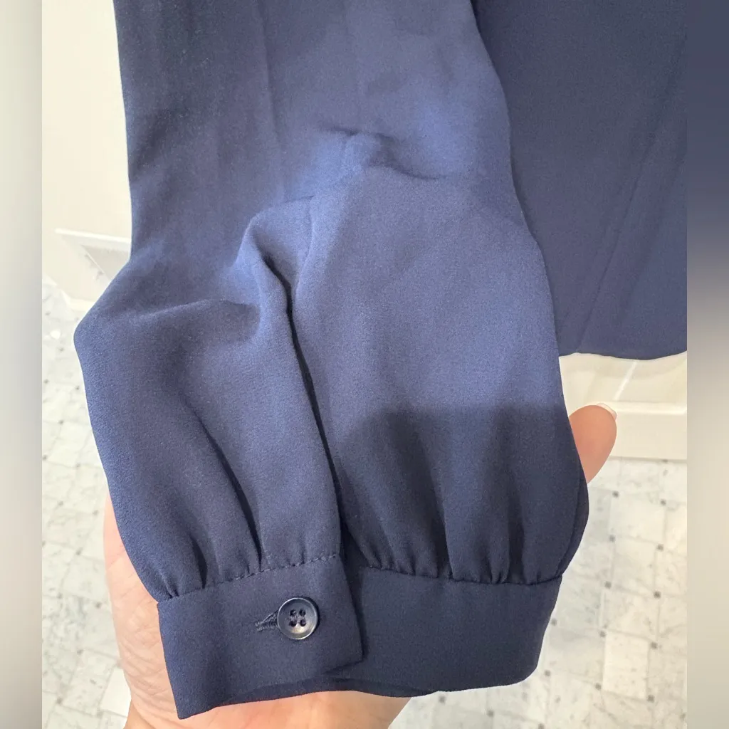 BCBGMaxAzria Long Sleeve Navy Dress - Image 6